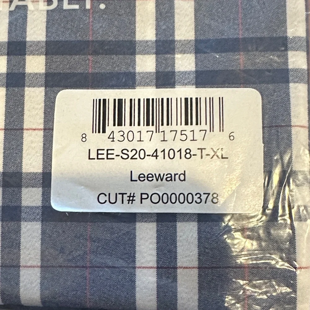 Mizzen+Main Blue and White Plaid Dress Shirt - Picture 3 of 5